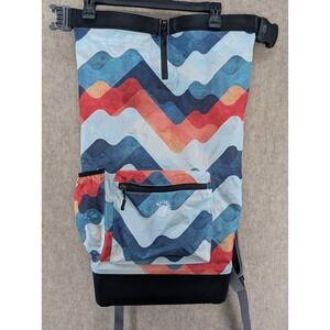 Waterseals Waterproof Roll Top Dry Bag Backpack Multi Color Wave Pattern Lock